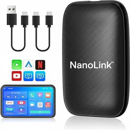 NanoLink™ Mini Adaptador CarPlay Wireless [Conexión Rápida y Estable ]