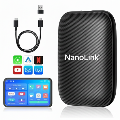NanoLink™ Mini Adaptador CarPlay Wireless [Conexión Rápida y Estable ]